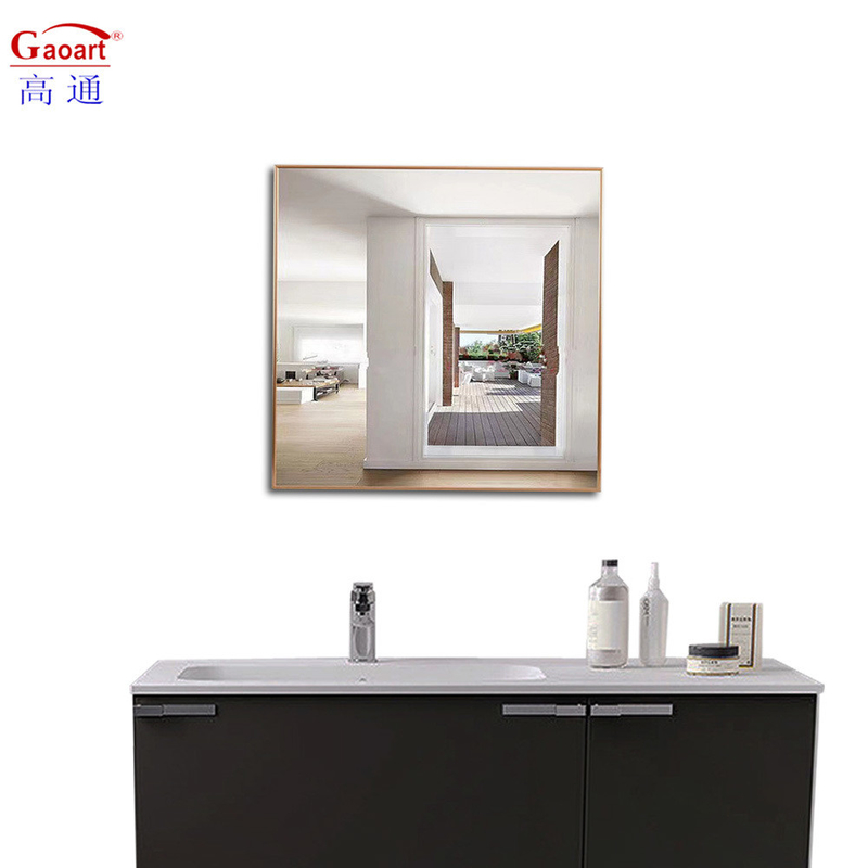 Large Gold Metal Alumínio Modern Standing Floor Wall Hanging Mirror para casa loja de vinhos