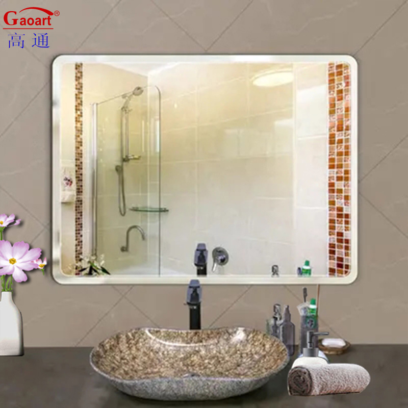 Decoração de banheiro Espelho de parede grande sem moldura para quarto sala de estar e mais