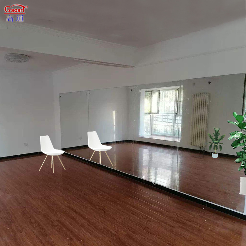 Decoração de Casa Moderna Grandes Espelhos de Parede de Ginásio Impermeáveis com Design de Painéis de Vidro Estilizados