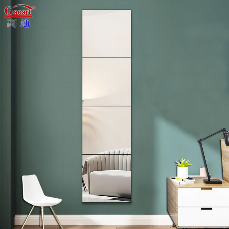 Decoração de casa personalizada Pequena empilhadeira luxuosa Banheiro longo Espelhos de vidro de parede para todos os dias