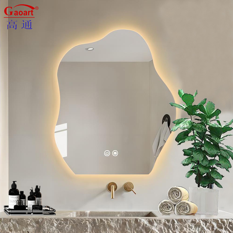 Dimensão personalizada Espelho de prata LED de banheiro Luz de parede para sala de estar decoração de quarto