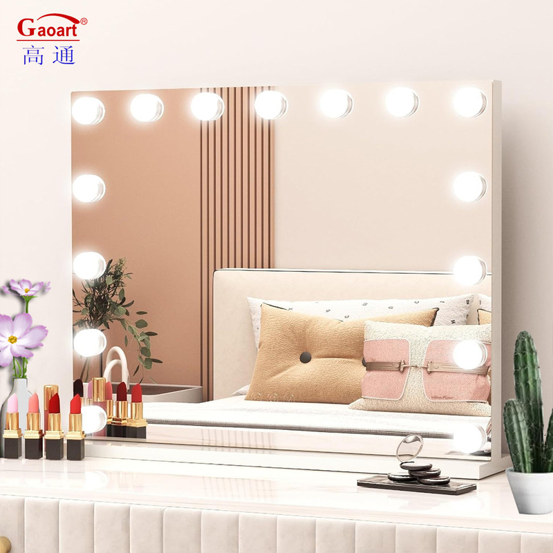 Grande salão de beleza e decoração Morden estilo LED Hollywood Vanity Mirror com iluminação