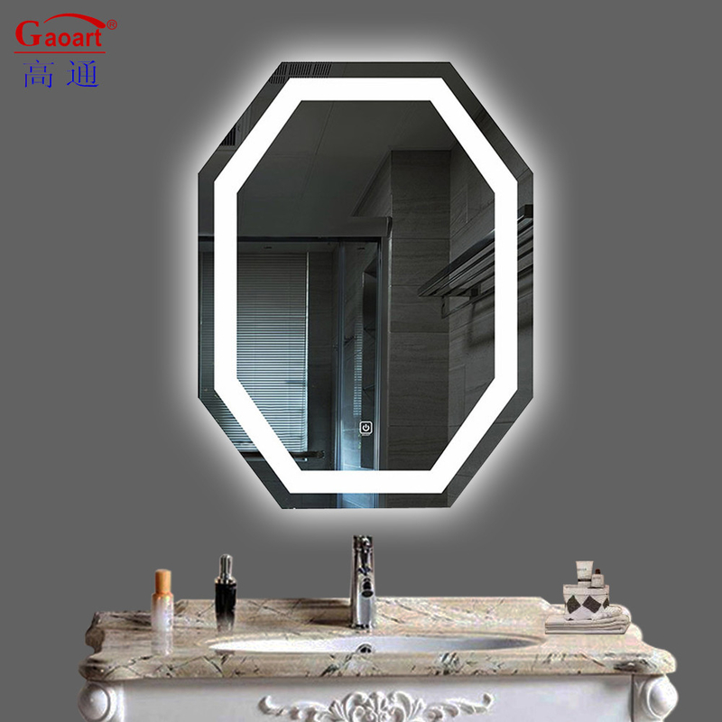 Large Black Home Decor Smart LED Mirror para decoração de banheiro de hotel Dimensões personalizadas