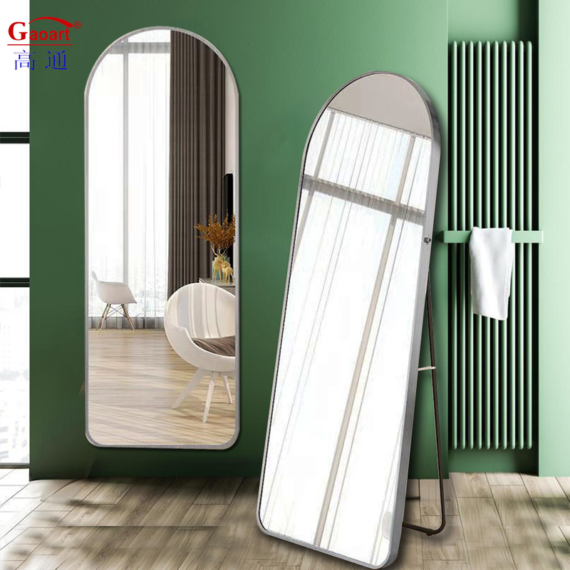 Quadro de liga de alumínio grande pé Barbeiro espelho de decoração de casa para estilo moderno elegante
