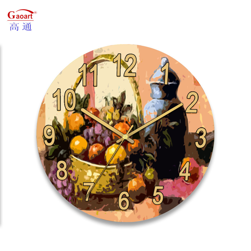 Modern Design Agulha Display Vidro Temperado Relógio de Sala de Estar para Decoração de Parede