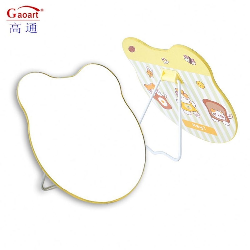 Mini Redondo Custom Pocket Heart em forma de Ajustável Luz Espelho de Maquiagem para Dama Dressing