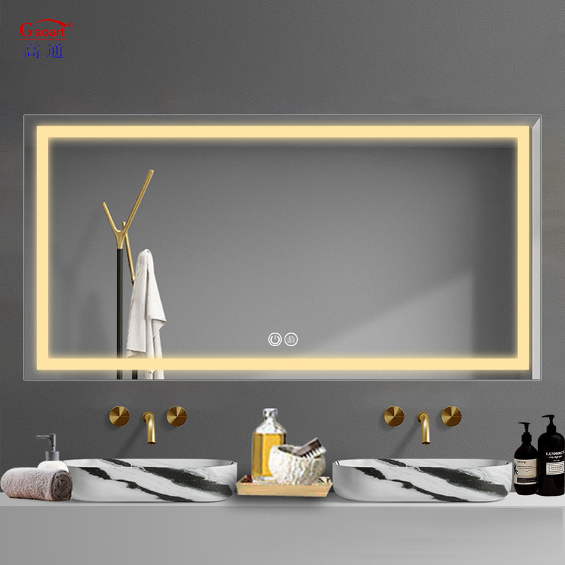 Touch Switch Moda Redonda Led Light Parede Longo Duche Decoração de quarto sem névoa Smart Para espelho de banheiro