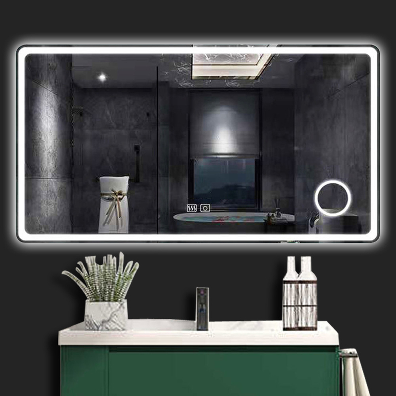 Moderno Led Desembaraçador de Parede Banho Banheiro Iluminado Decoração Pequeno Espelho Para Iluminação