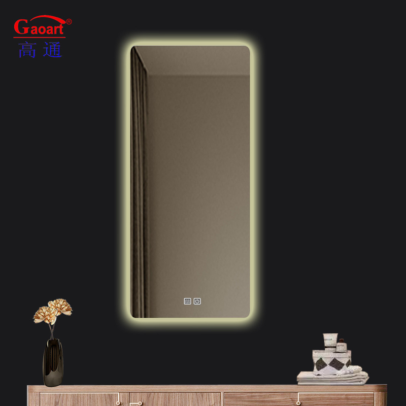 Vidro de design moderno impermeável Smart Fitness Espelho sensível ao toque com LED para hotel