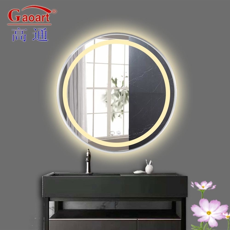 Decoração de banheiro estilo Morden retroiluminado Smart Glass Touch Screen Parede com espelho LED