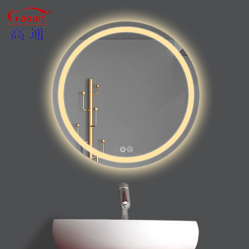 Dimensões personalizadas Luz de espelho de banheiro LED para parede sem quadro e tela sensível ao toque inteligente