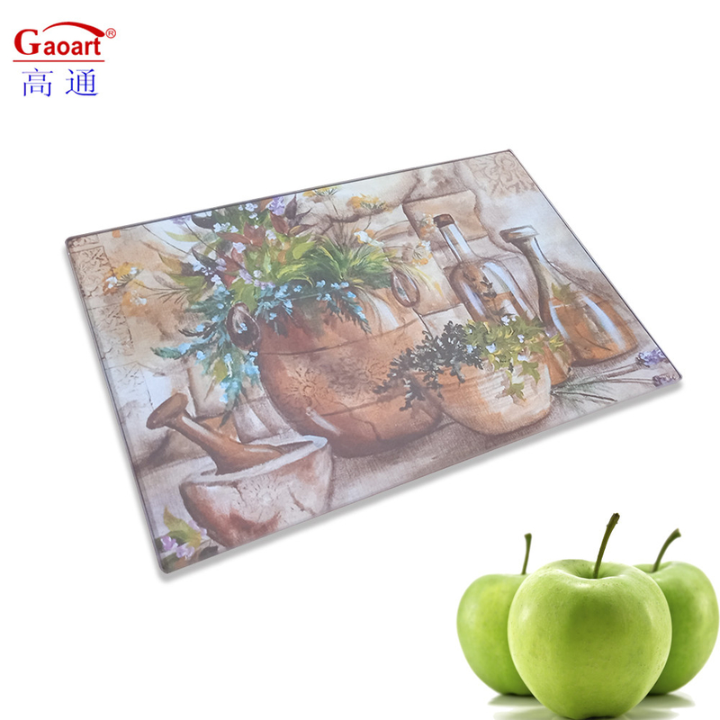 Moderno Design Todas as Temporadas Vidro Temperado Queijo Placemats para Cortar e Servir