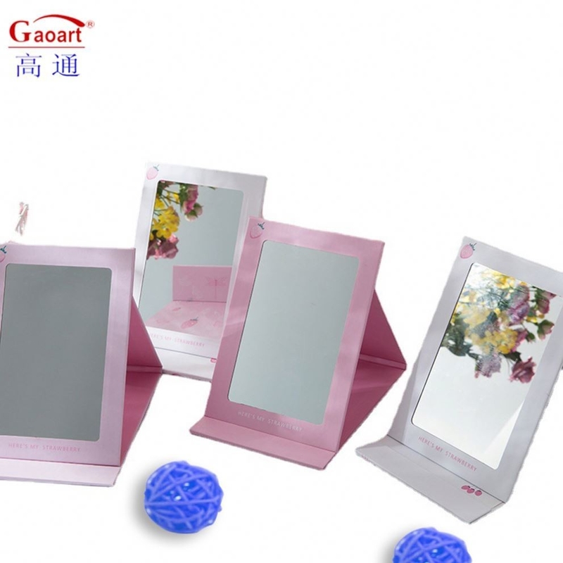 Mini Maquiagem Compacta Quadrado Bolso Círculo Dressing Vanity com Logo espelho Logotipo personalizado