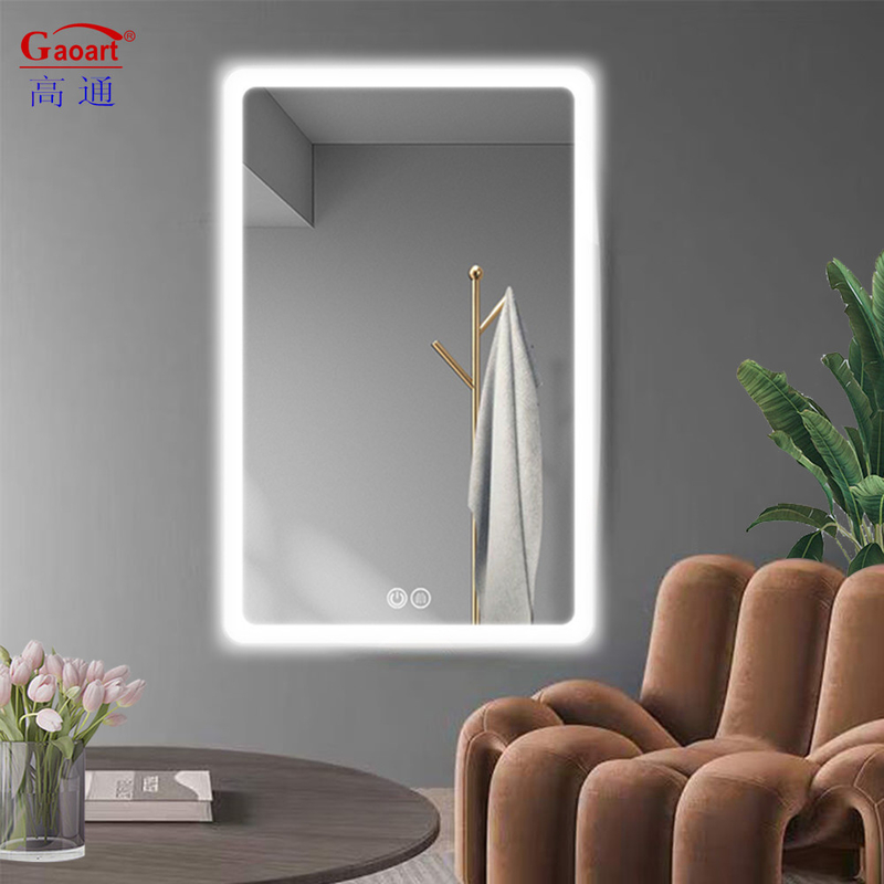 Espelho de vidro redondo Intelligent Backlit Wall LED Espelho de banheiro para decorações de hotel