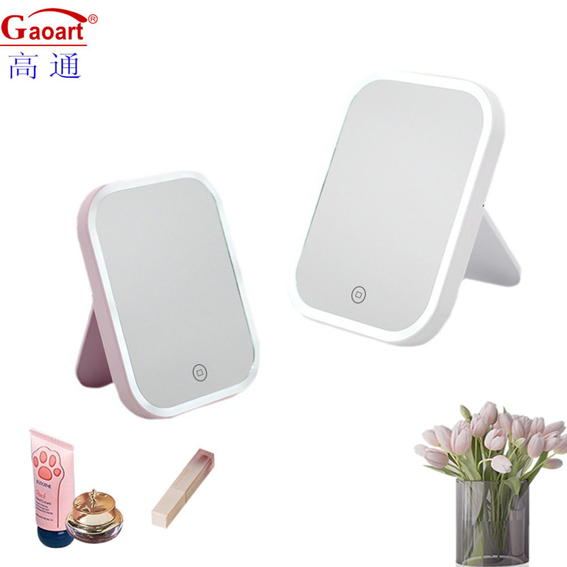 18x13.5cm LED Light Mirror Vanity Make Up Compacto para decoração de casa em design moderno