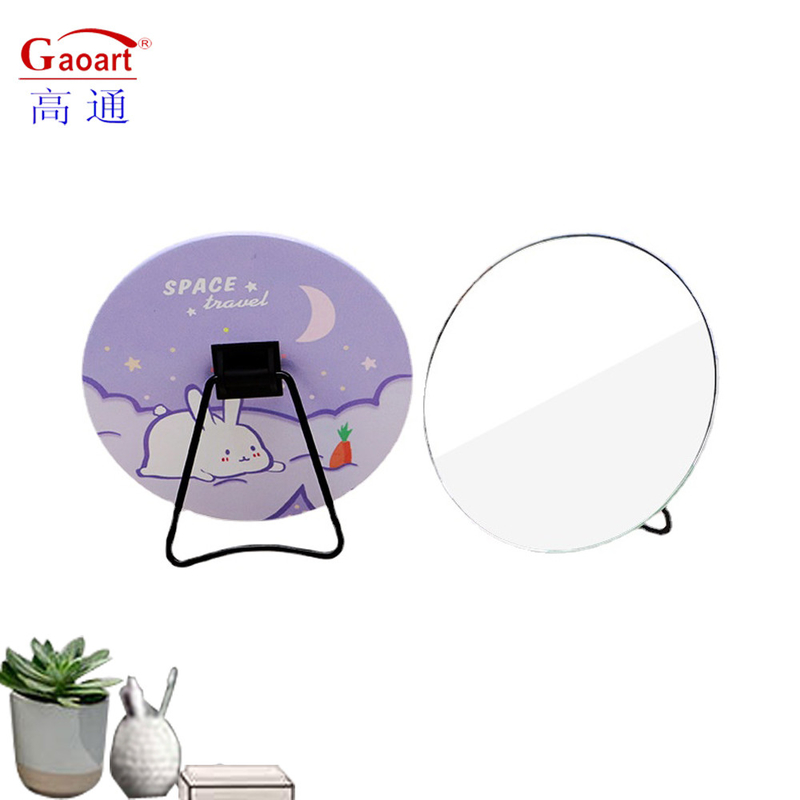 Viagem Cosméticos Mesa de topo Stand Stand Portavel de maquiagem Espelho de mesa para escritório fofinho