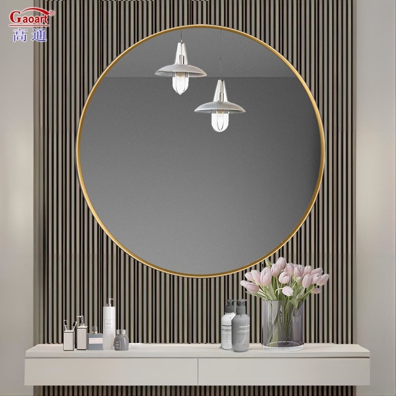 Tamanho personalizado Estilo retangular Espelho de parede de vidro de prata para decoração moderna do quarto