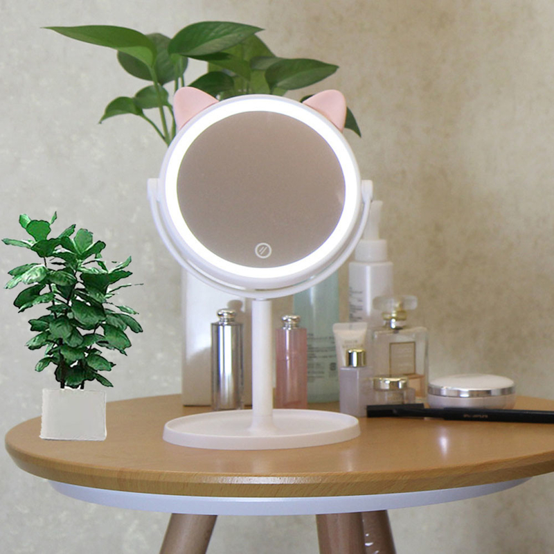 Obtenha a iluminação perfeita para a sua maquiagem com o nosso espelho de maquiagem avançado